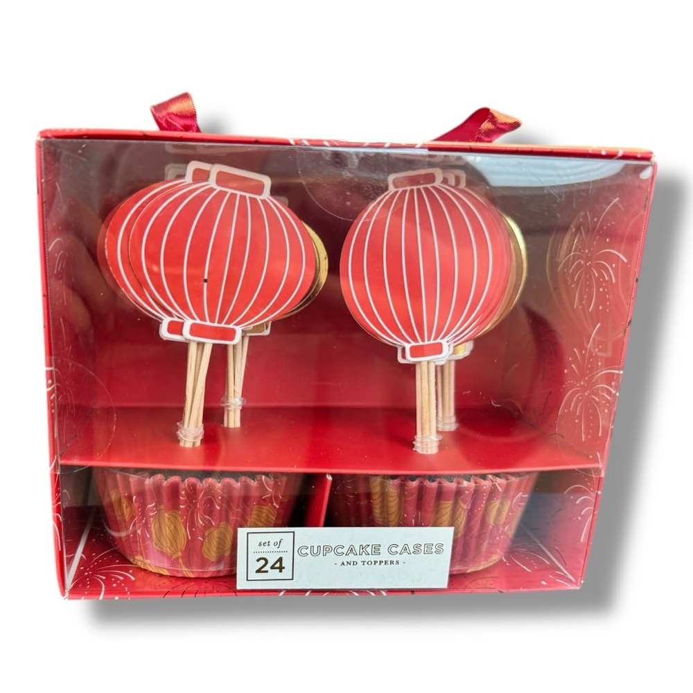 New Asian themed lunar new year cupcake paper and decor​